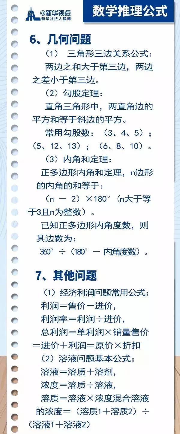 2020國考行測常用公式匯總，背完答題省時省力